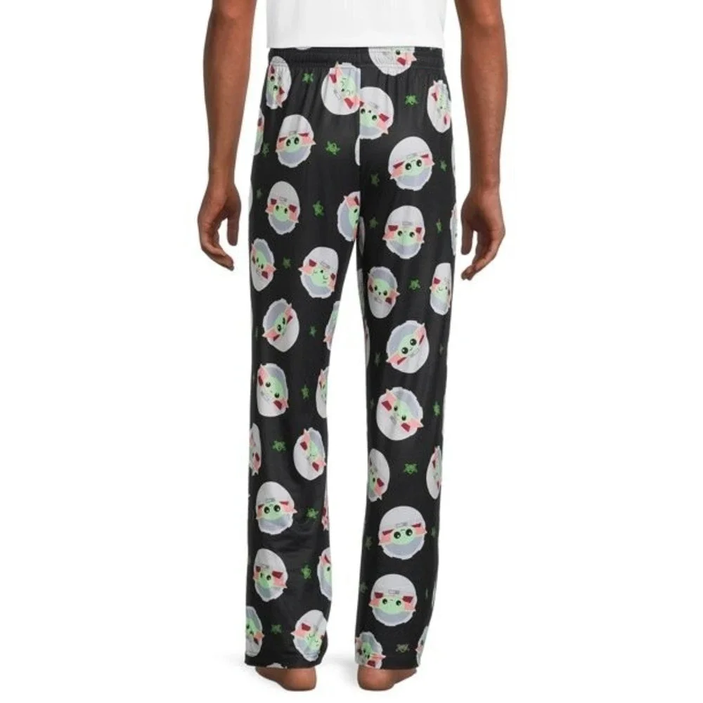 Star Wars Mandalorian Mens Sleep Pants with Collectible Grogu Tin Size M